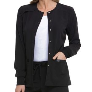NWT black Dickies scrub jacket Large